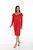 Frank Lyman Off The Shoulder Collar Long Sleeve Red Special Occasion Dress