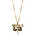 Brighton Botanique Butterfly Enamel Black Gold Pendant Necklace