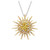 Ocean Jewelry Yellow Crystal Sun Pendant Silver Necklace