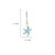 Ocean Jewelry Aqua Crystal Starfish Wrapped On Pearl Dangle Silver Earrings