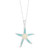 Dune Jewelry Turquoise Gradient Boynton Beach Sand Starfish Silver Necklace