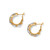 Brighton Trust Your Journey Small Gold and Crystal Hoop Earrings