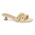 Bruno Menegatti Belle Multi Color Crystal Raffia Slide Sandal
