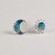 Mosaico Jewelry Moon and Sun Stud Crystal Earrings