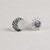 Mosaico Jewelry Moon and Sun Stud Crystal Earrings