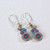 Mosaico Jewelry Bold Round Geometric Crystal Dangle Earrings