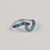 Mosaico Jewelry Crystal Ocean Wave Silver Ring