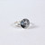 Mosaico Jewelry Brilliant Crystal Small Moon Silver Ring