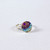 Mosaico Jewelry Brilliant Crystal Small Moon Silver Ring