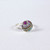 Mosaico Jewelry Brilliant Crystal Small Moon Silver Ring