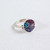Mosaico Jewelry Brilliant Crystal Small Moon Silver Ring