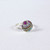 Mosaico Jewelry Brilliant Crystal Small Moon Silver Ring