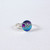 Mosaico Jewelry Brilliant Crystal Small Moon Silver Ring