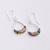 Mosaico Jewelry Half Moon Crystal Petite Silver Hoop Earrings