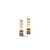 Coeur De Lion Chunky Gold Chain Hoop Brown GeoCUBE® Crystal Dangle Earrings