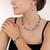 Coeur De Lion Sodalite & Haematite Blue GeoCUBE® Crystal Silver Necklace