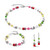 Coeur De Lion Iconic Magenta Pink Red & Green GeoCUBE® Crystal Necklace