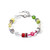 Coeur De Lion Iconic Red & Green GeoCUBE® Crystal Silver Bracelet