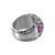 Brighton Trust Your Journey Multi Pastel Color Crystals Silver Band Ring