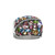 Brighton Trust Your Journey Multi Pastel Color Crystals Silver Band Ring