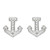 Ocean Jewelry Swarovski Crystal Anchor Silver Stud Earrings