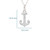 Ocean Jewelry Crystal Mini Anchor Pendant Silver Necklace