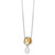 Brighton Cascade Two Tone Round Pearl Drop Necklace