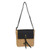 Sun N Sand Natural Straw and Vegan Leather Crossbody Purse