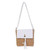 Sun N Sand Natural Straw and Vegan Leather Crossbody Purse