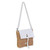 Sun N Sand Natural Straw and Vegan Leather Crossbody Purse