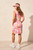 Tribal Performance UPF 50+ Sports Pink Palm Leaf Print Dress With Inner Shorts