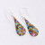 Mosaico Jewelry Morning Crystal Teardrop Silver Dangle Earring