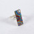 Mosaico Jewelry Hue Rectangle Crystal Silver Ring