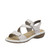 Remonte Regina C7 Cracked White Leather Comfort Sandal