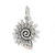 Brighton Orange Sunburst Shell Silver Charm