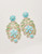 Spartina 449 Delphinium Blue Green Flower Earrings