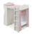 Badger White Wood Doll Loft Bed Desk Chair and Clothes Armoire All In One Set