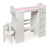 Badger White Wood Doll Loft Bed Desk Chair and Clothes Armoire All In One Set