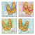 Highland Home Key Largo Flip Flops Sandals 4 Pack Coaster Set