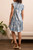 Tribal Coastal Breeze Ruffle Sleeve Button Down Dress
