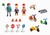 Playmobil City Life Kids Bikes and Traffic Guard & Signs Play Set