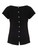 Dolcezza Time For A Martini Black White Front Print Short Sleeve Top