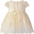 Biscotti Cream Embroidered Flower Tulle Infant Girl's Party Dress