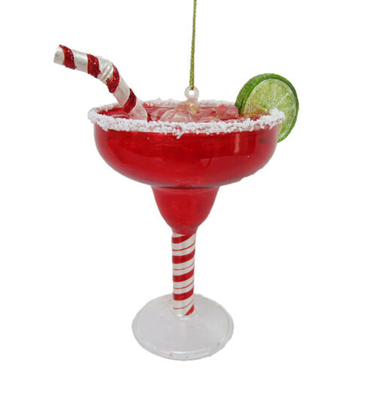 December Diamonds Red Peppermint Margarita Christmas Tree Ornament