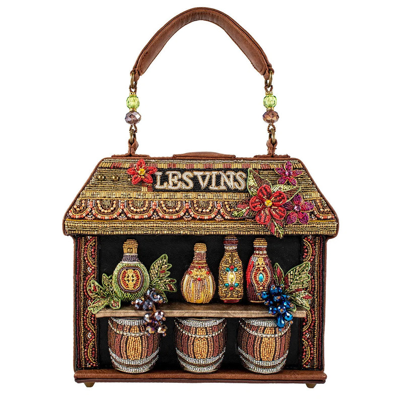 Mary Frances Open Bar Wine Barrels Top Handle Purse - Beach House