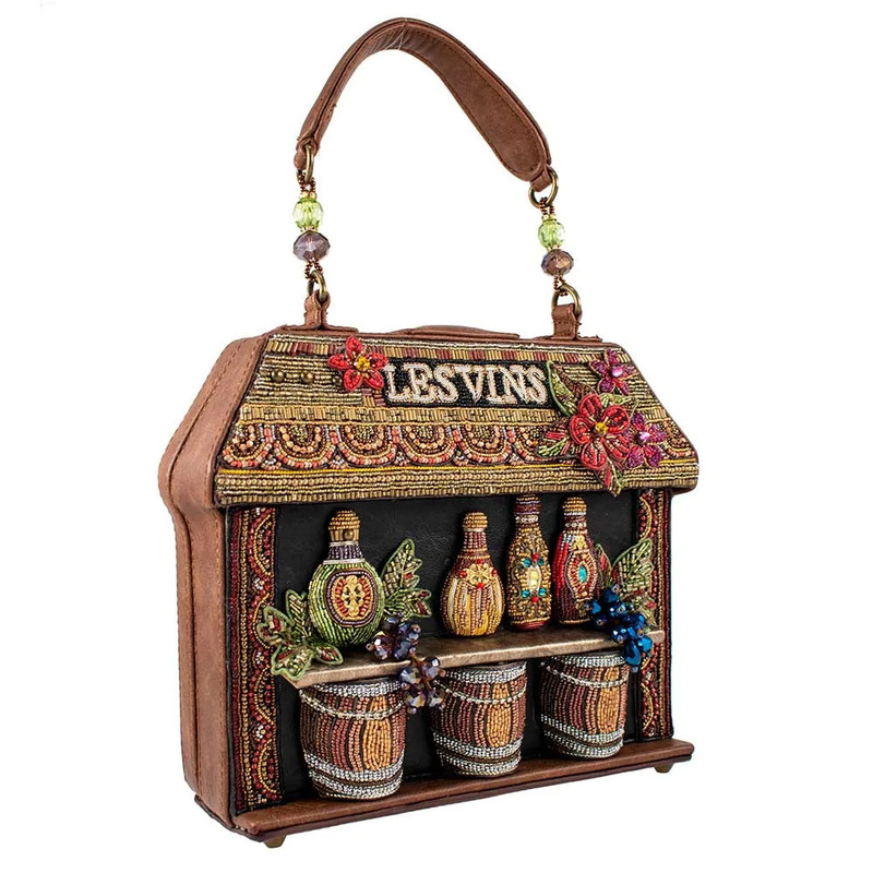 Mary Frances Open Bar Wine Barrels Top Handle Purse - Beach House