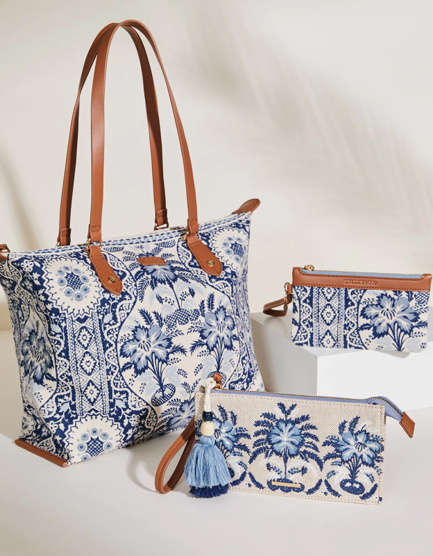 Short Zip Phone Bag - Wristlet Converts to Cross Body Purse - Blooms a –  Borsa Bella Design Co.