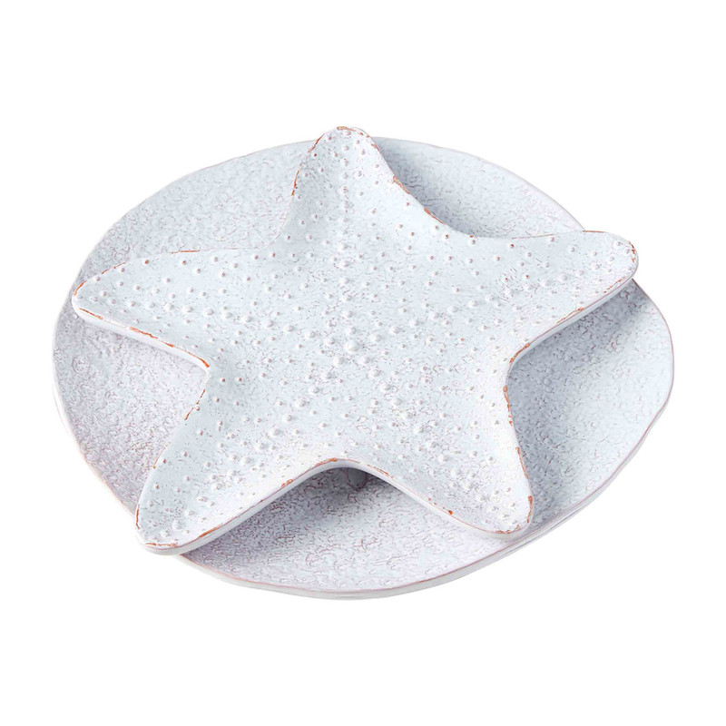 Mud Pie Sand Dollar Starfish Platter - Thumbnail 3