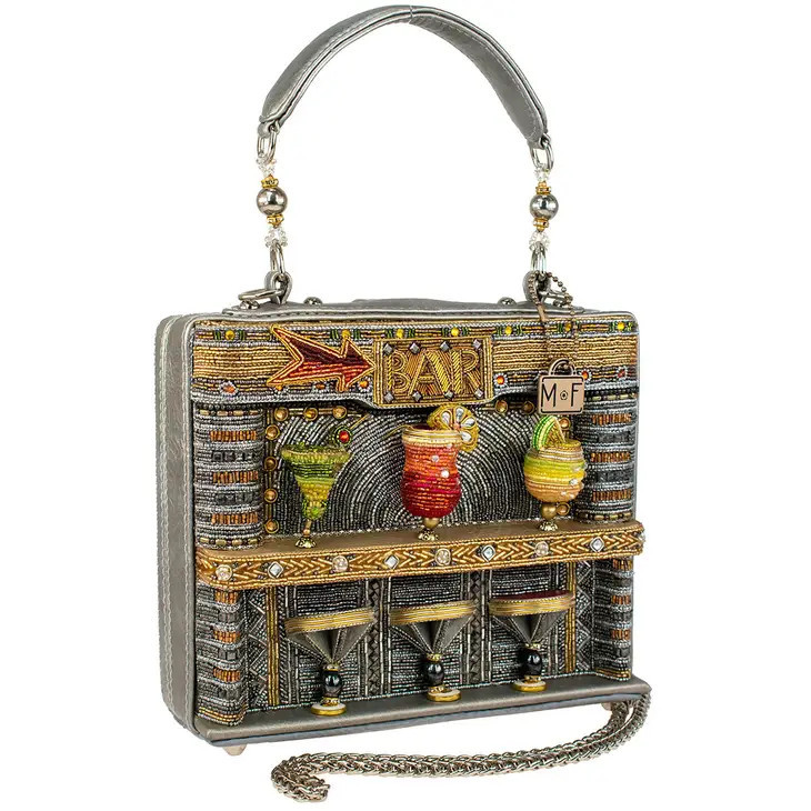 Mary Frances 5:00 Somewhere Tropical Bar Top Handle Purse - Beach