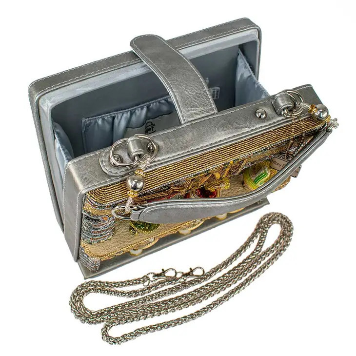 Mary Frances 5:00 Somewhere Tropical Bar Top Handle Purse - Beach
